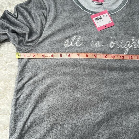 Kate Spade All is Bright Gray Embroidered Sweatshirt Super Soft Pullover Sweater - Picture 4 of 9